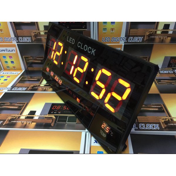 Jam Dinding Digital LED Meja LED Clock 4622 Merah