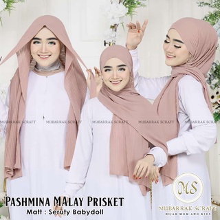 PASHMINA MALAY PRISKET TALI KECIL ORI MUBARRAK SCRAFT