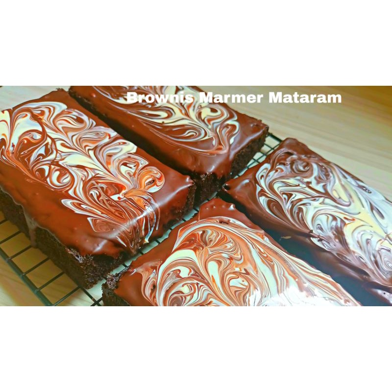 

Brownis marmer kukus lembut