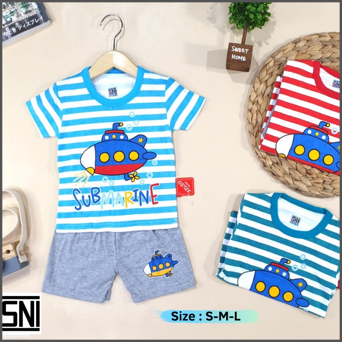 Setelan Baju Bayi Laki Laki Murah Usia Cowok 0 6 12 Bulan 1 Tahun-Stelan Baju Anak Bayi Laki Laki 0 
