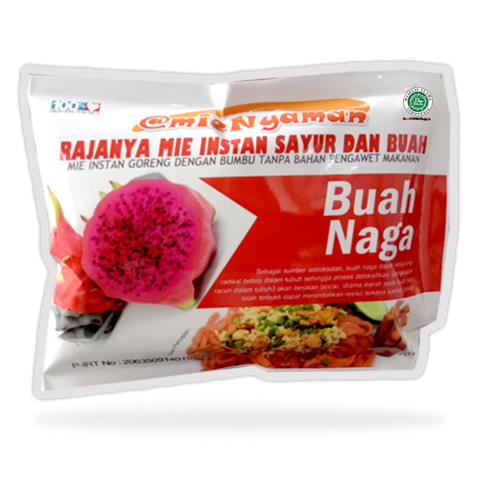 

Mie Nyaman Mie Instan Buah Naga Tanpa Pengawet 70gr