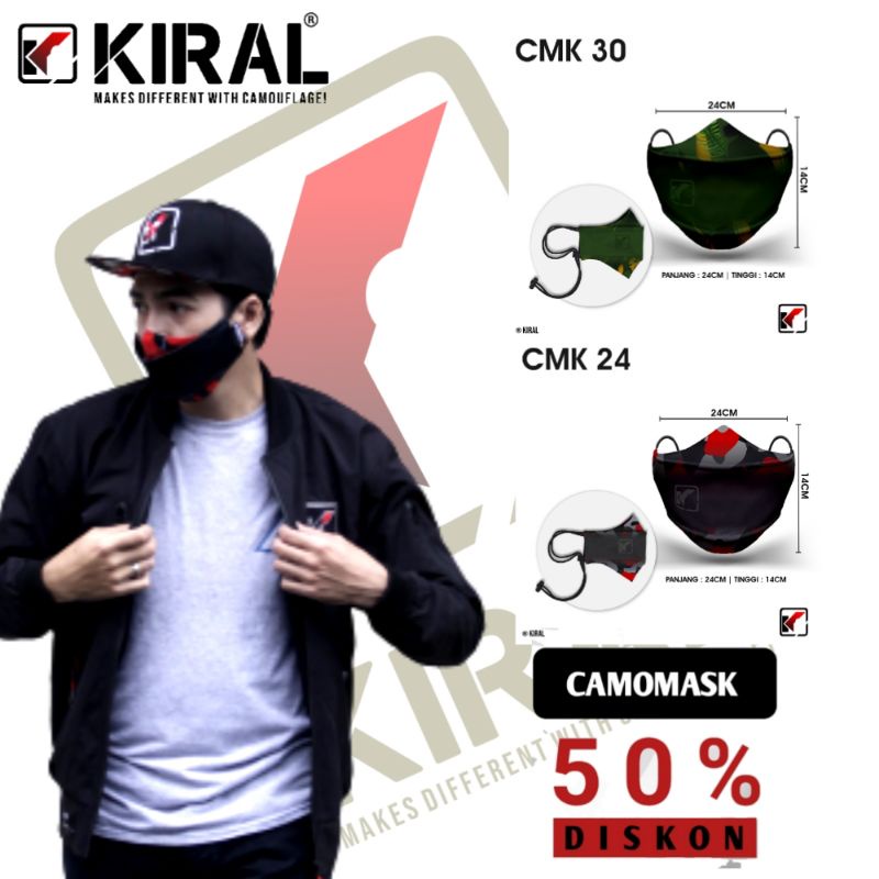 Masker Kain Motif Masker Duckbill Masker Kiral Camomask Premium