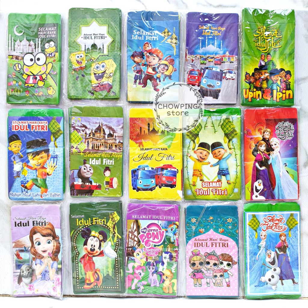 Amplop Angpao Lebaran / Idul Fitri / Amplop Karakter Disney Dewasa - SMALL - RANDOM