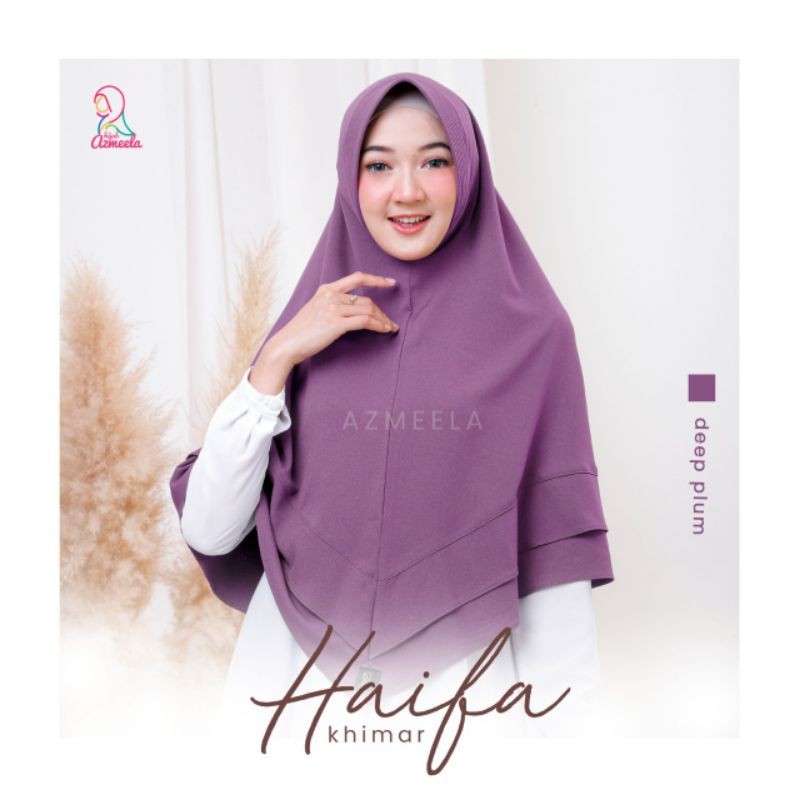 Haifa Khimar by Azmeela hijab instant simple syar'i Zara crepe pad-5