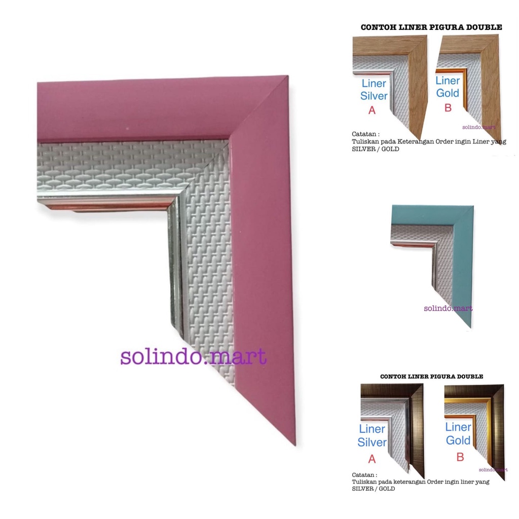 #10 PIGURA MINIMALIS DOUBLE Tanpa Kaca 16R , 20R , 24R | Frame Bingkai Lukisan Foto
