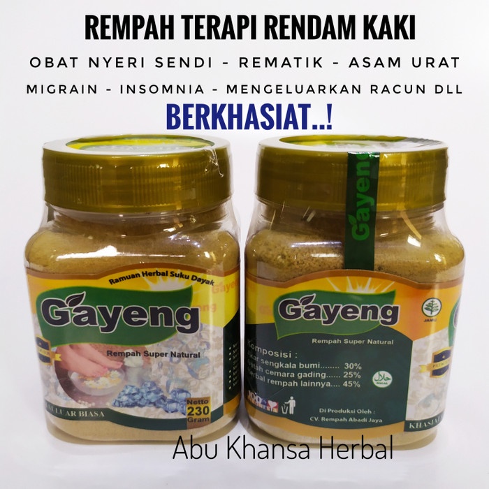 COD Ramuan Terapi Rendam Kaki Es GAYENG Herbal Suku Dayak 230 Gram