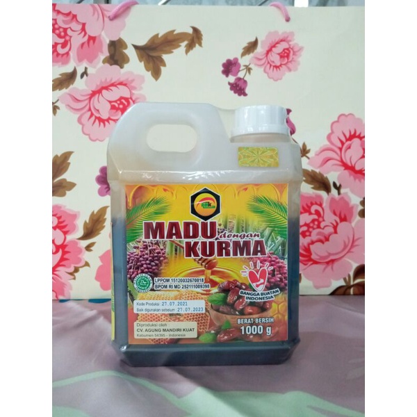 

Madu Kurma AMK Asli Original Propolis Royal Jelly 1kg Sari Kurma Madu Stanima Energi Ibu Hamil Menyusui Demam DBD Liver Madu Anak Stroke Sembelit Pencernaan Antioksidan Madu Kurma Lembut Kental