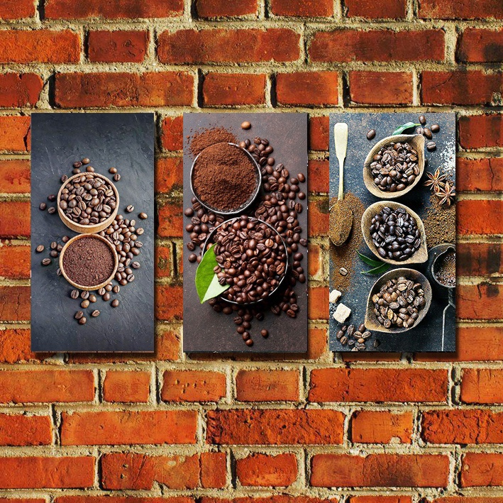 Hiasan Dinding Poster COFFEE LANDSCAPE kafe abstrak seni foto bagus laminasi mengkilap vintage dekorasi rumah cantik pigura praktis