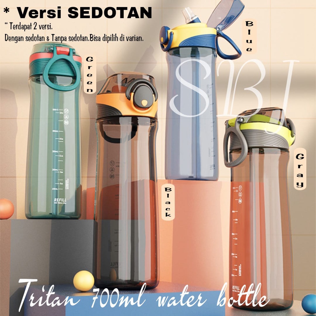 BOTOL MINUM TRITAN 100% BPA FREE SPORT EDITION ada pilihan varian INFUSER dan SEDOTAN