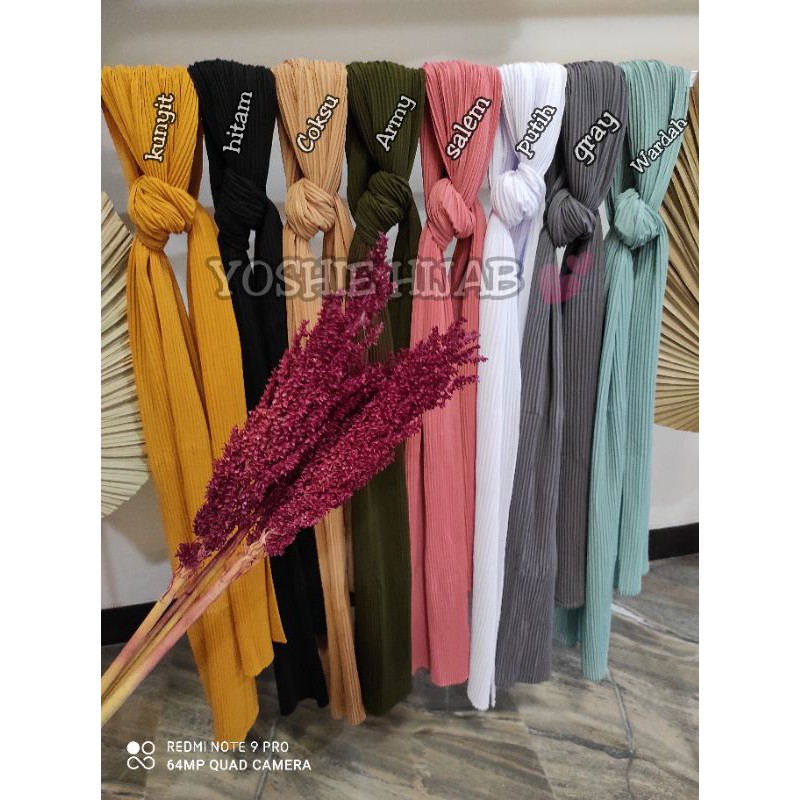 180 X 75 PASHMINA PLISKET FULL LIDI PLEATED SHAWL DIAMOND PREMIUM