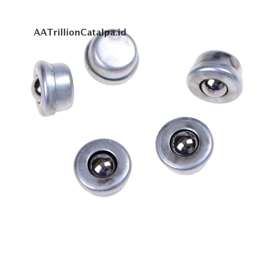 5pcs Roda Roller Ball Bearing Transfer Unit Conveyor Bahan Metal Warna Silver Diameter 8mm