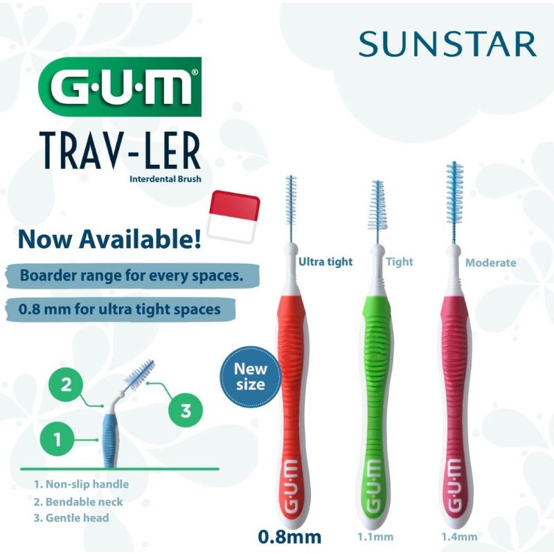 sikat gigi interdental brush GUM 12 pack (1 pack isi 4pc)