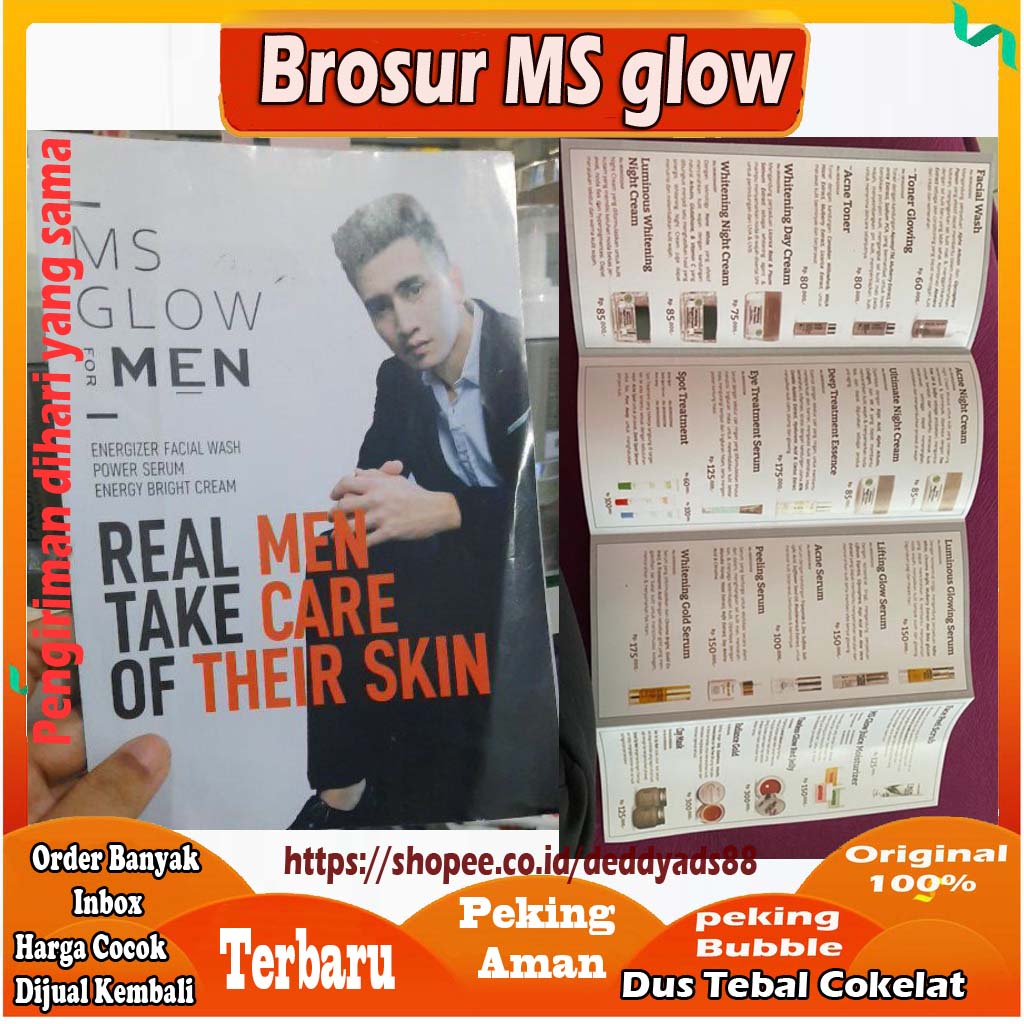 Brosur Ms Glow Men / katalog Ms Glow