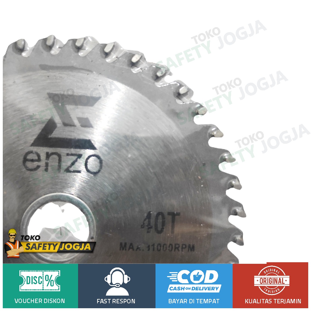 ENZO Mata Pisau gergaji Potong Kayu TCT 4&quot; x 40 T / Wood Circular Saw