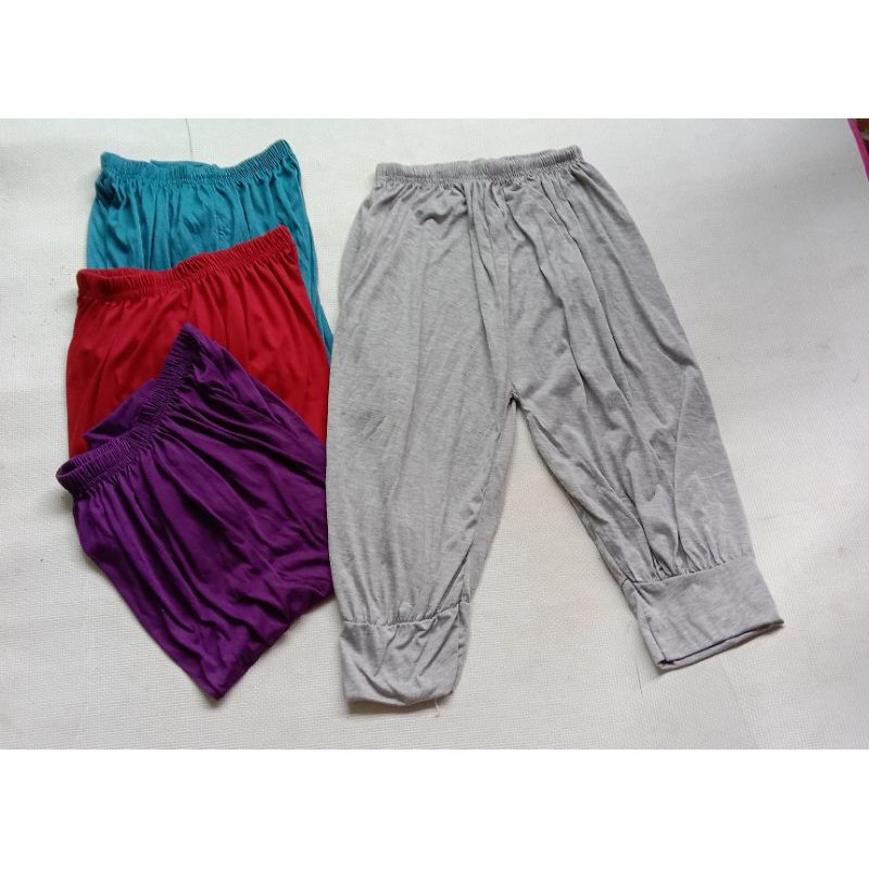 Celana/celamis 3/4 Alladin Kerut Besar Polos Jumbo