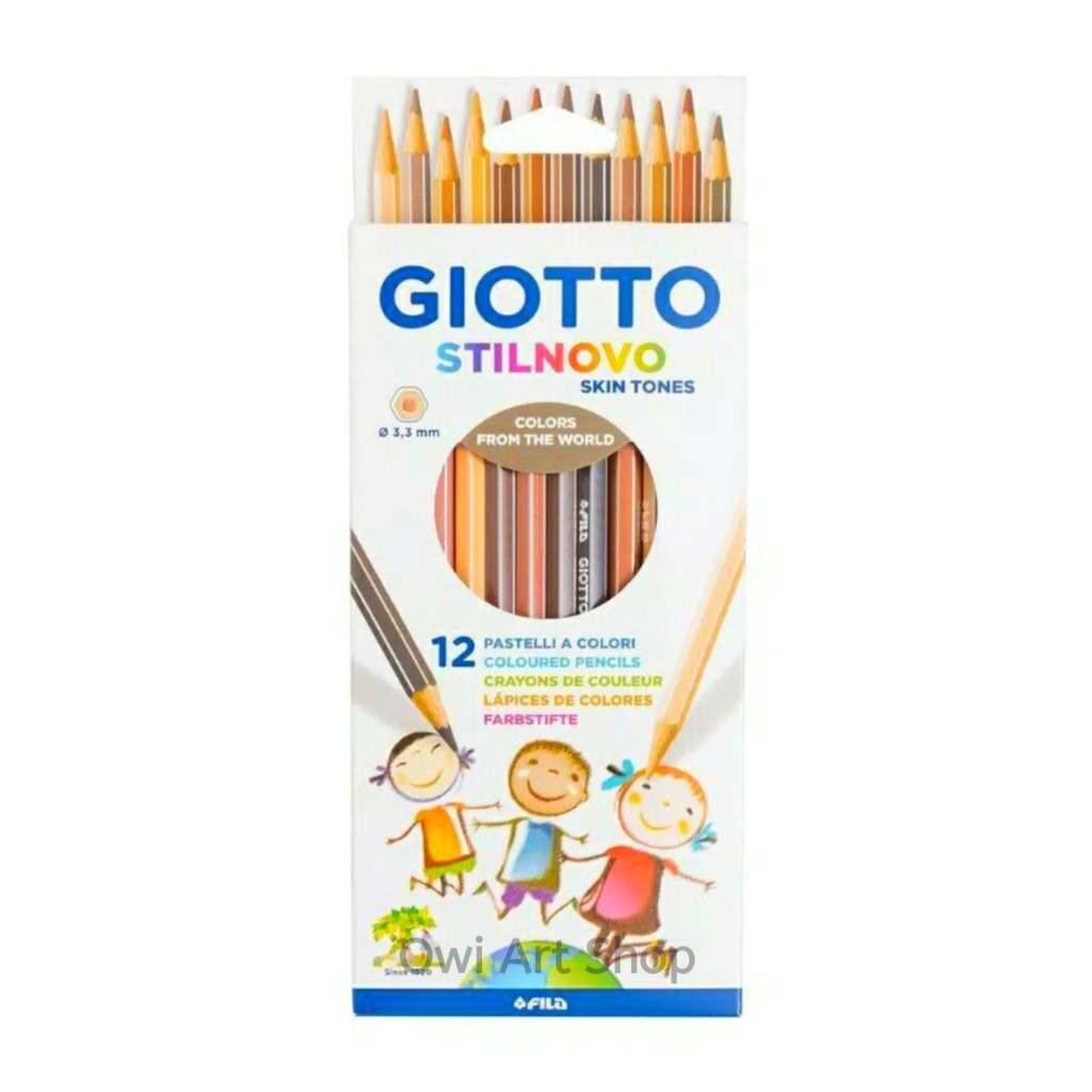 

Pensil Warna Giotto Stilnovo Skin Tones 12 Warna - Warna Kulit