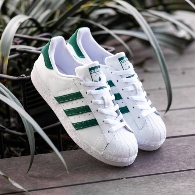 ADIDAS SUPERSTAR WHITE GREEN ORIGINAL