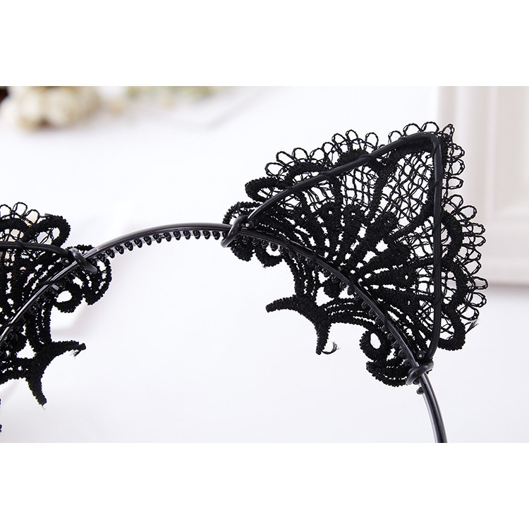 HBCL headband cat lace bando kuping kucing renda lingerie cute