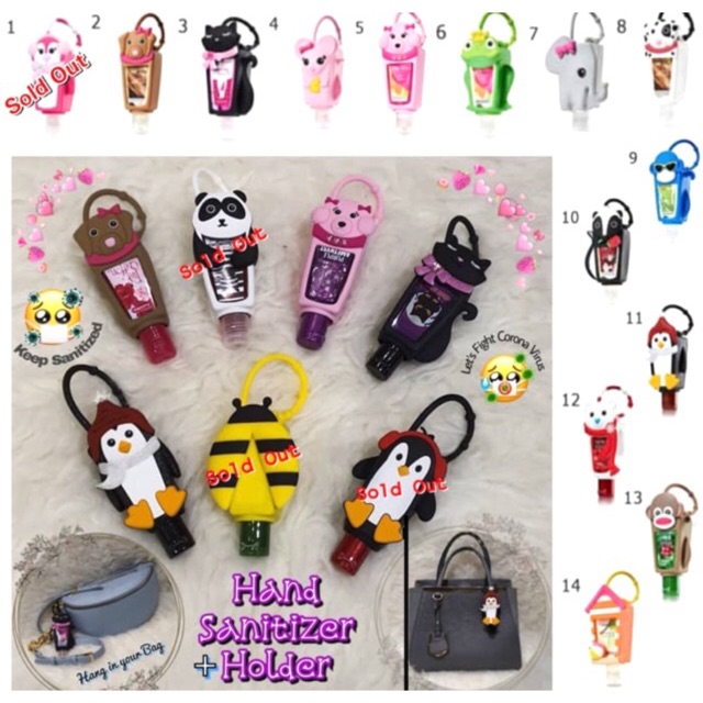 Promo!! BBW Pocketbac Hand Sanitizer+Holder Karakter Original