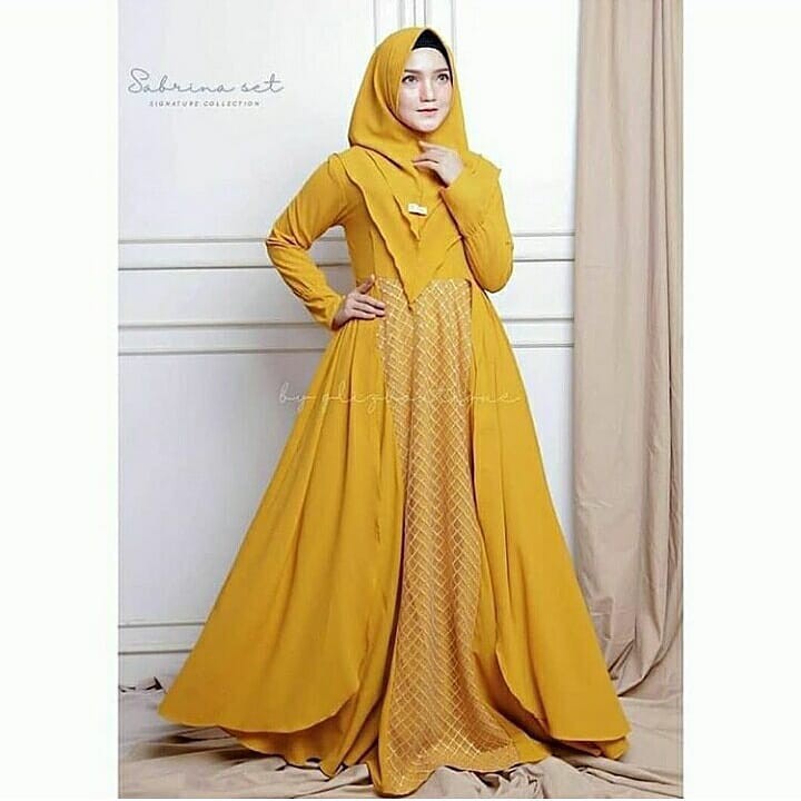 Baju Gamis Sabrina Syari Dress Maxi Setelan Muslim Wanita Hijab Terbaru Termurah Baju Hamil Shopee Indonesia