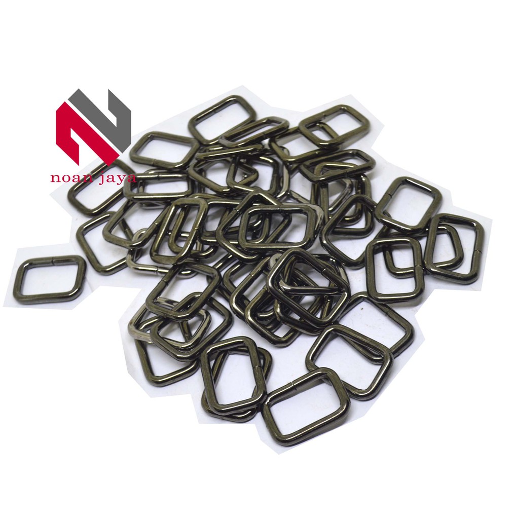 

RING KOTAK TAS UKURAN 2.0 CM PER 1 PCS WARNA BLACKNIKEL RK 20 BN