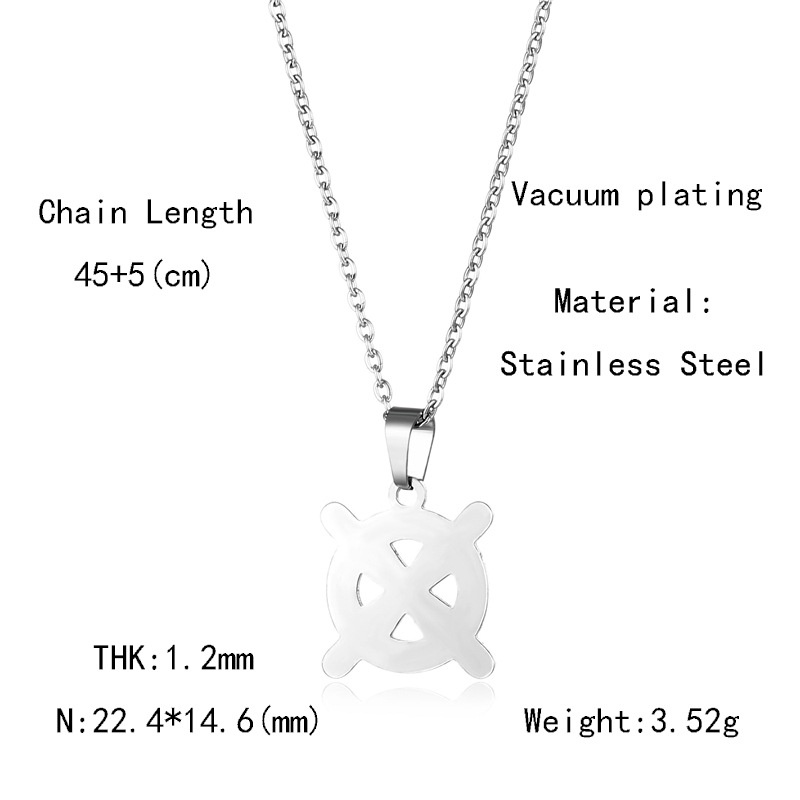 Jepang dan Korea kreatif stainless steel astrolabe kemudi kalung wanita silver star pesona liontin k