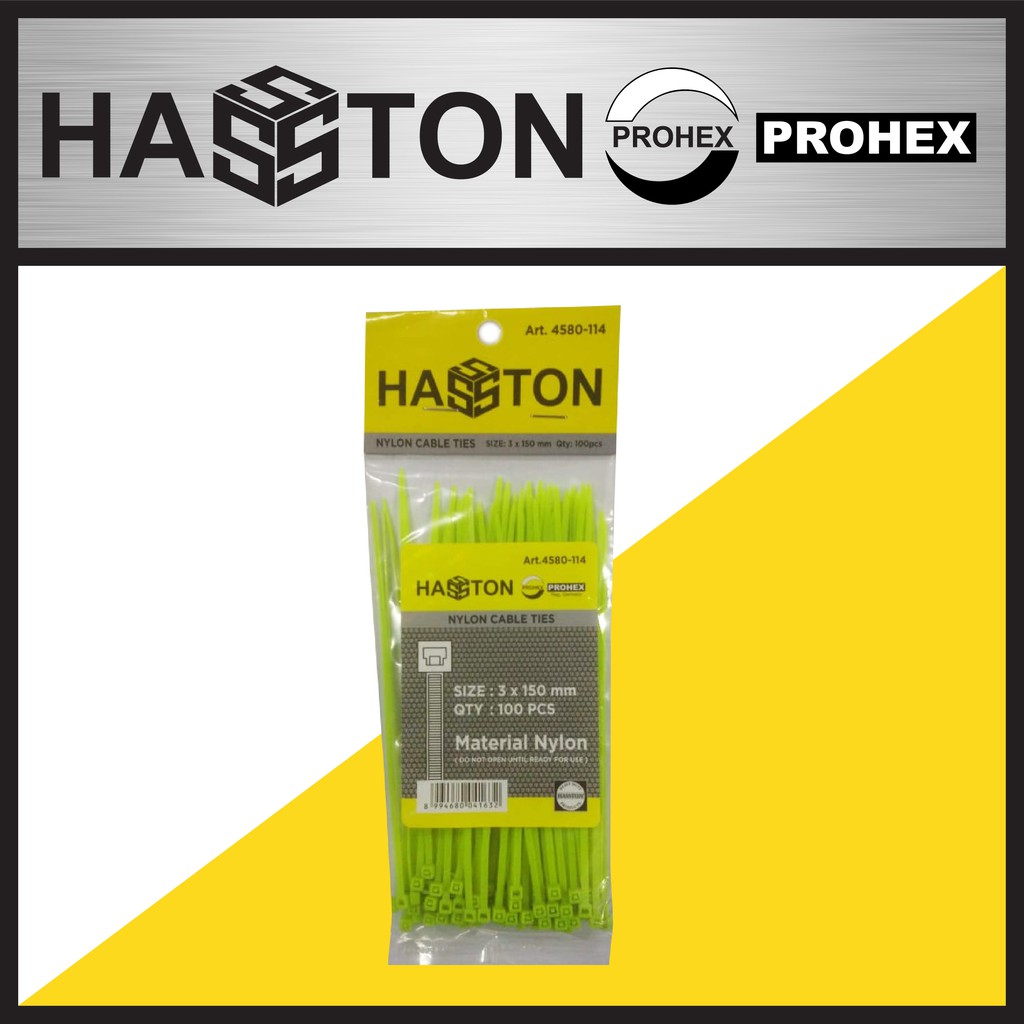 

HASSTON Cable Tie 3x150 Hijau (4580-114)