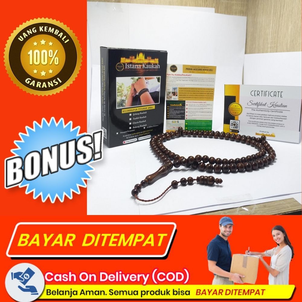 BERSERTIFIKAT, Tasbih Kaukah Asli, Tasbih Kaokah Asli, Tasbih Kauka, Tasbih 99 Butir Murah