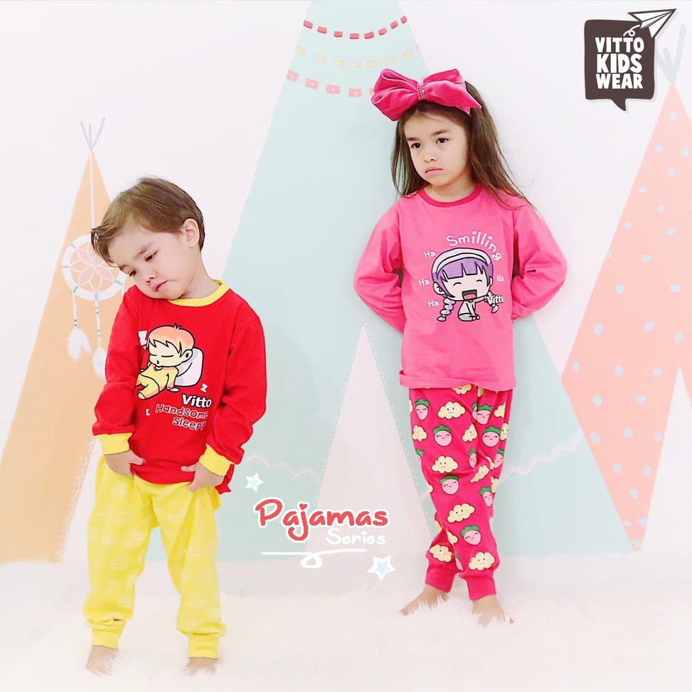 Piyama Anak Pajamas cute Sleepy Vitto