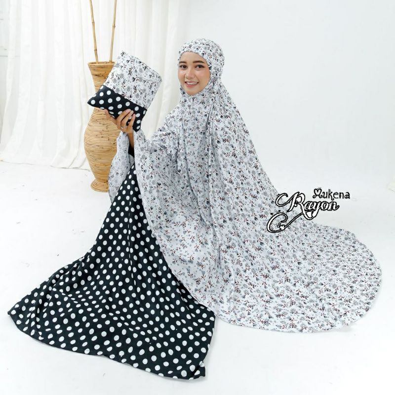 [MDSO] MUKENA DEWASA SOLO RAYON BALI RINTIK POLKA ALEYA || Mukenah traveling