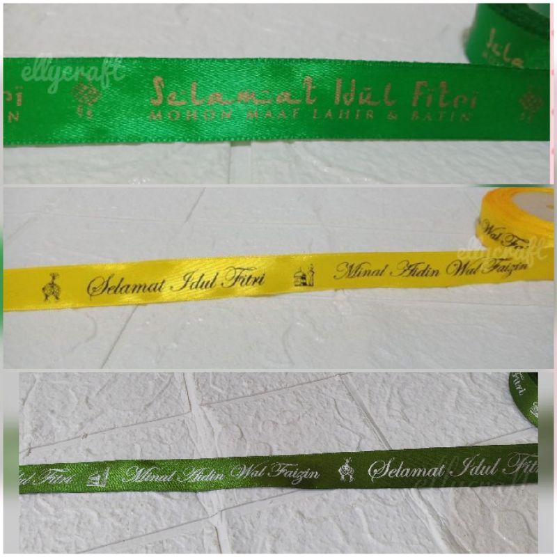 

1yard (90cm) Pita Satin Idul Fitri 2cm/pita kado/pita hampers