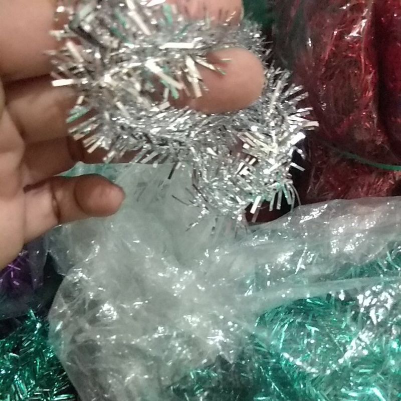 slinger kecil 1.4 cm  metalik hiasan natal
