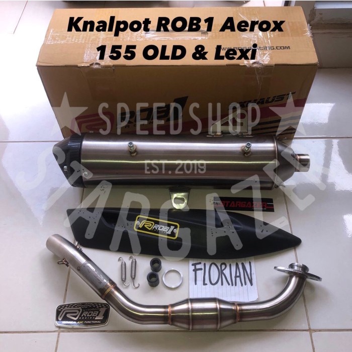 {duniastore} Knalpot ROB1 Standar Racing Aerox 155 Old New Lexi Stainless Steel - AEROX OLD LEXI Ber