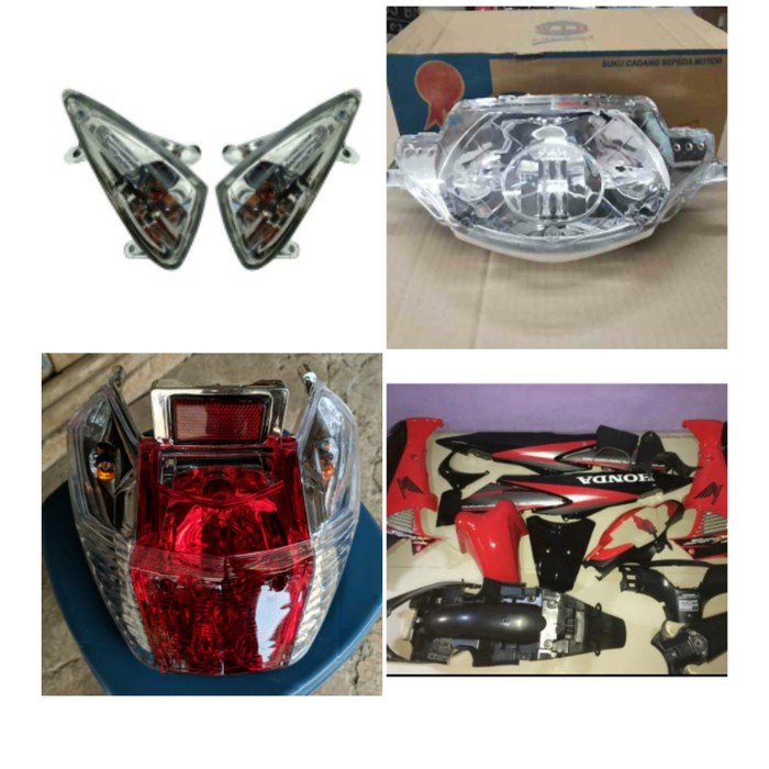 Full body supra x 125 lama merah + lampu set 2005-2006
