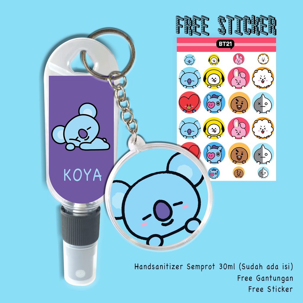 (FREE GANTUNGAN KUNCI + STICKER )HAND SANITIZER SPRAY R BABY B T 2 1 NAMES