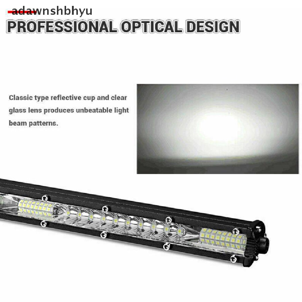 Adawnshbhyu Slim 10inch Lampu LED Bar Spot Flood Combo Work SUV Boat Offroad Driving ATV 4WD