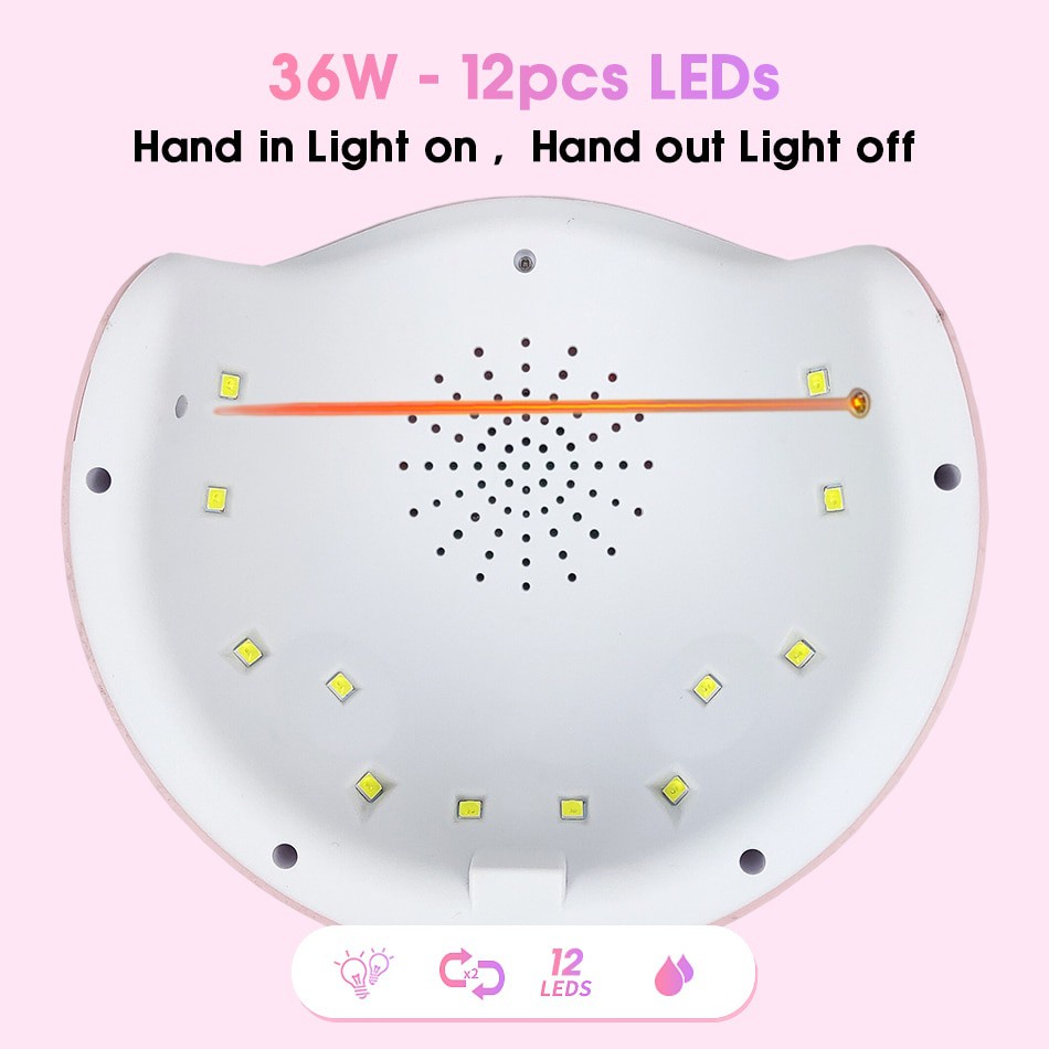 Mall Pengering Kutek Kuku UV LED Nail Dryer 36W - Star6 - Pink 7RHR0VPN