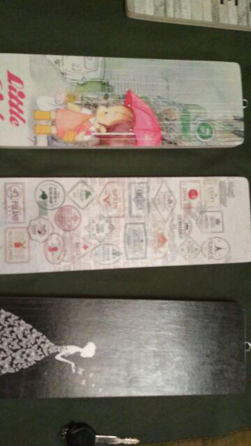 Dekorasi Dinding Scandinavian/poster Kayu / Ukuran 10x30cm / Black Butterfly