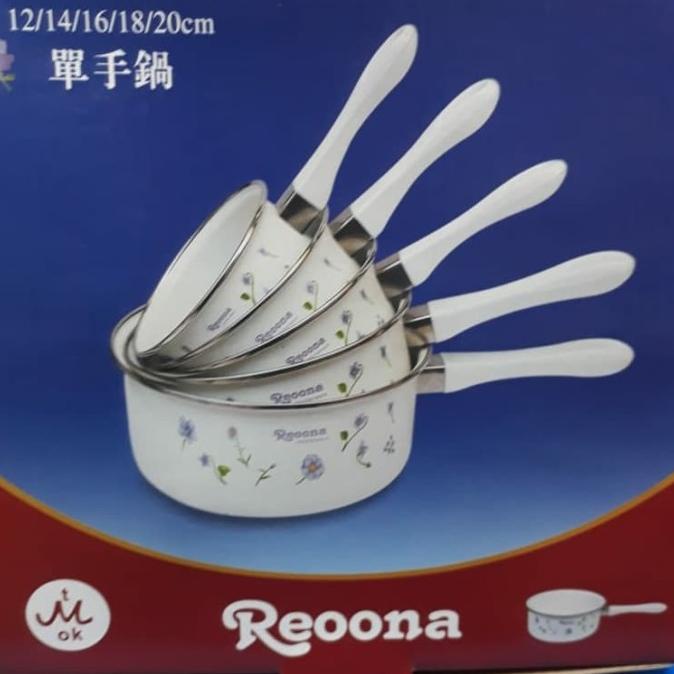 Panci Susu Set Enamel Reona Isi 5Pc Pe8278