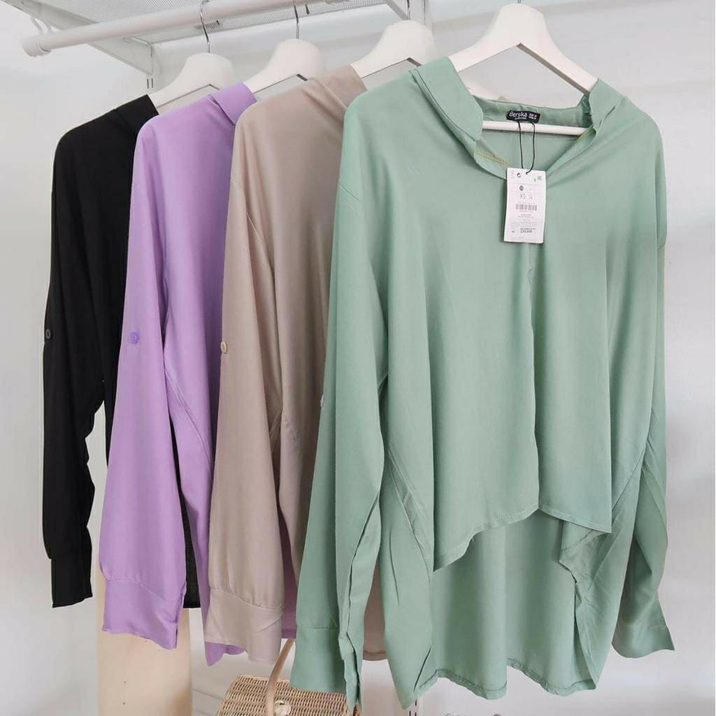 BEFAST - ZEC OOTD Wanita Blouse UMJIYA / Meyra Oversize Blouse / Blouse Casual Terbaru / Blouse Bisa Di Pakai Wanita HIjab / Oversize Blouse Lengan Panjang