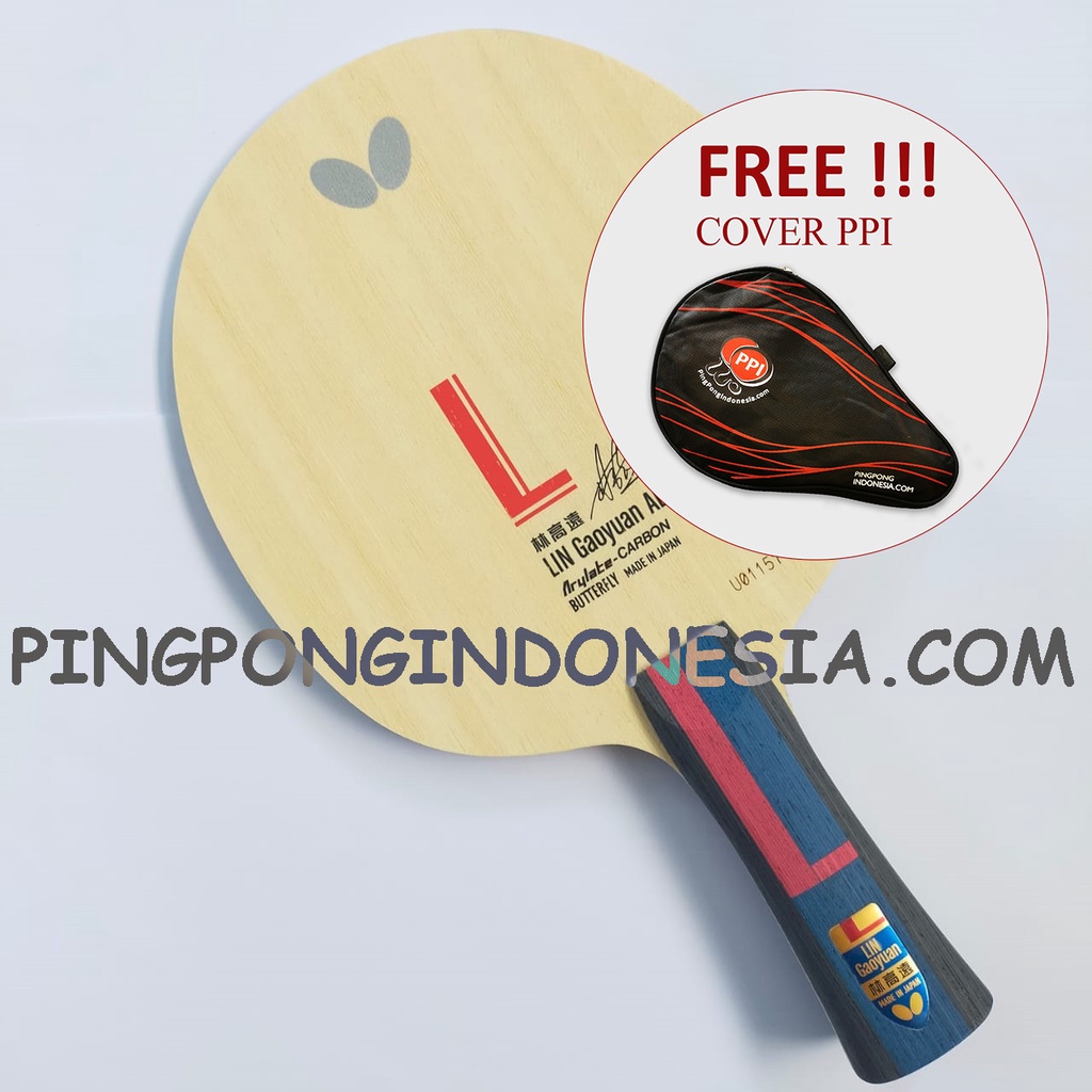 Butterfly Lin Gaoyuan ALC - Kayu Pingpong Arylate Carbon Blade Bet Bat