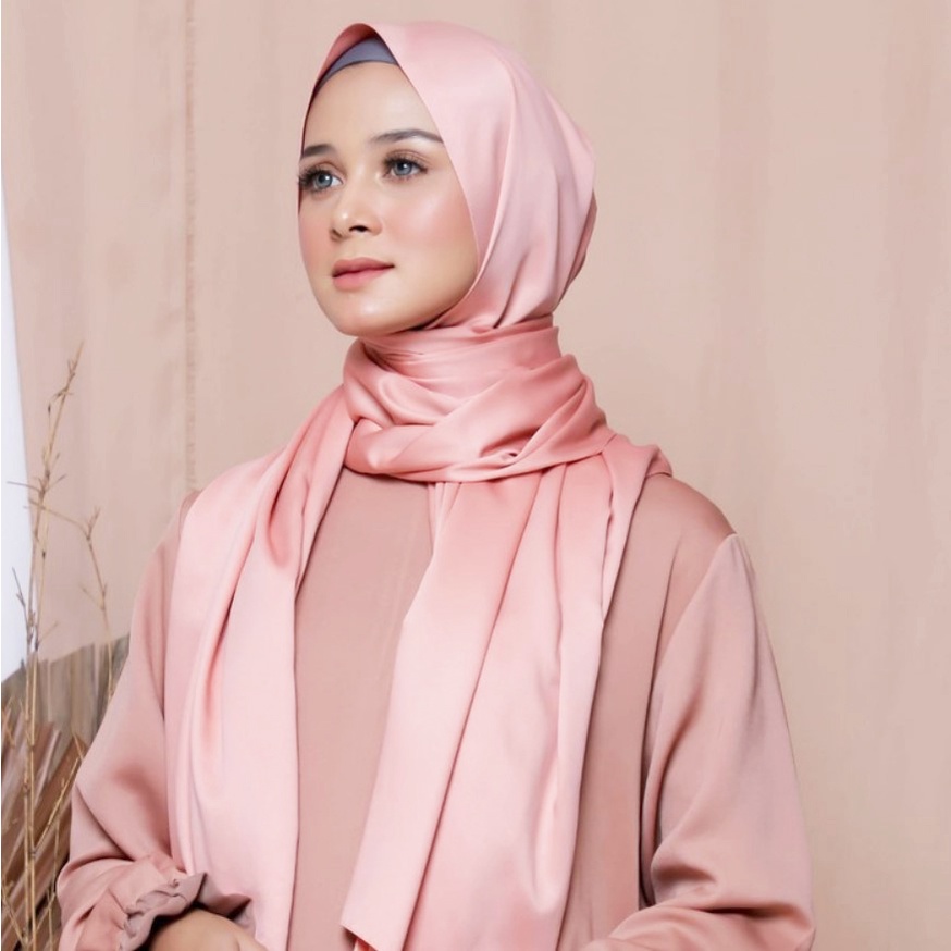 Pashmina Satin Silk Premium - Hijab Pashmina Silk - Kerudung Pashmina Satin