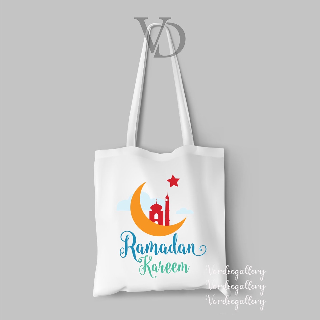 Tote bag Hampers Kanvas Motif Lebaran Eid 3 / tote bag idul fitri eid mubarak ramadan