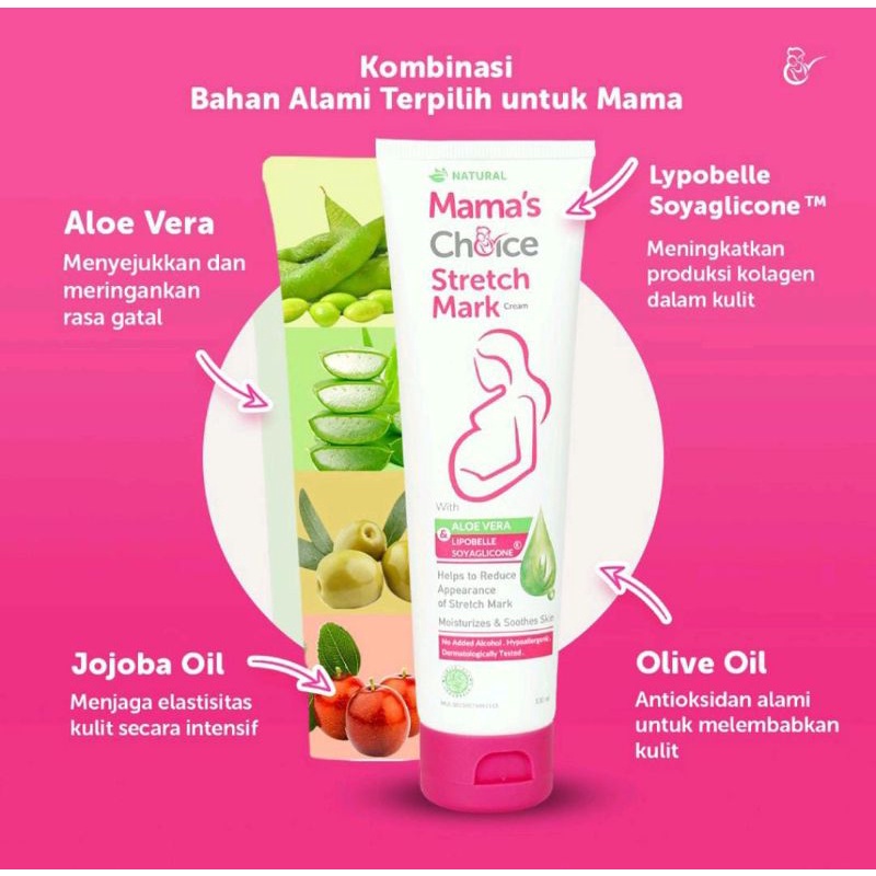 MAMA'S CHOICE STRETCH MARK CREAM NATURAL BPOM