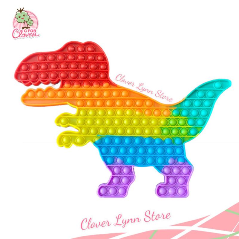 POP IT DINO RAINBOW XXXL SUPER JUMBO / dinosaurus popit its murah lucu