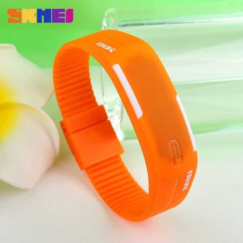 SKMEI Wristband Jam Gelang LED JT 83 Jam Tangan Silicone Berkualitas Penutup Stainless Anti Air