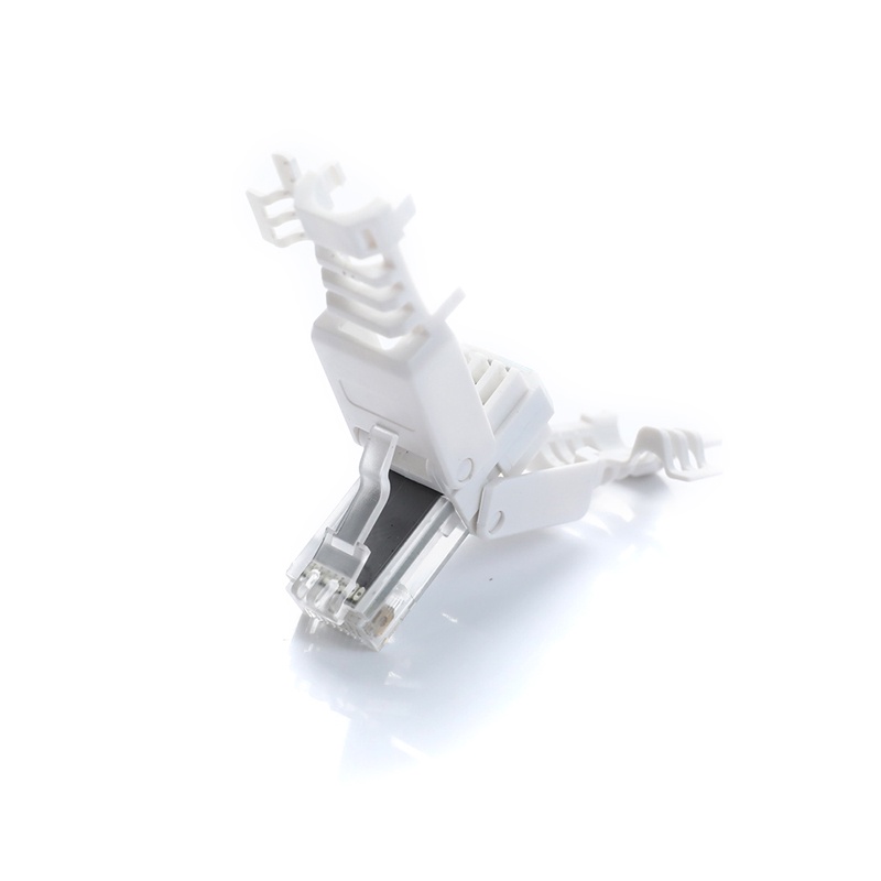 {LUCKID}No Crimp Ethernet Cable Tool-less Crystal Head Plug CAT6 RJ45 Connector