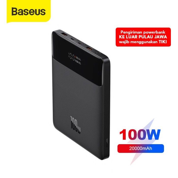 Baseus Powerbank Blade 100 Watt 20.000 mAh - Quick Charging - Power Delivery Type C PD - for Macbook, iPad, dll