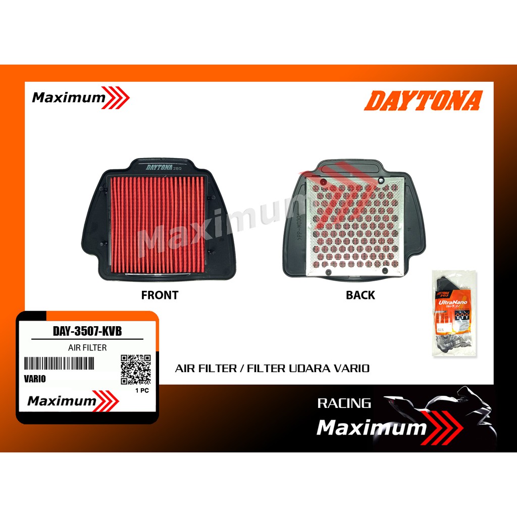 Daytona Busa filter udara/ Air filter (3498) Vario, Vario Techno