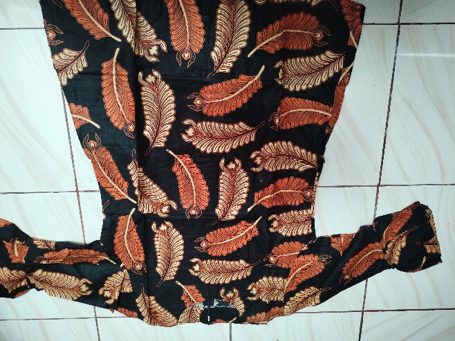 Tey-17 Batik Wanita Asj Sa Hrb026 Kenongo Kemeja Tosca Pendek